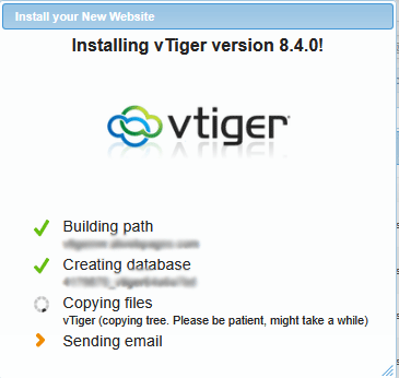 Vtiger installation process
