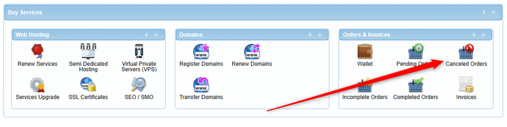 Check your canceled orders with AwardSpace 