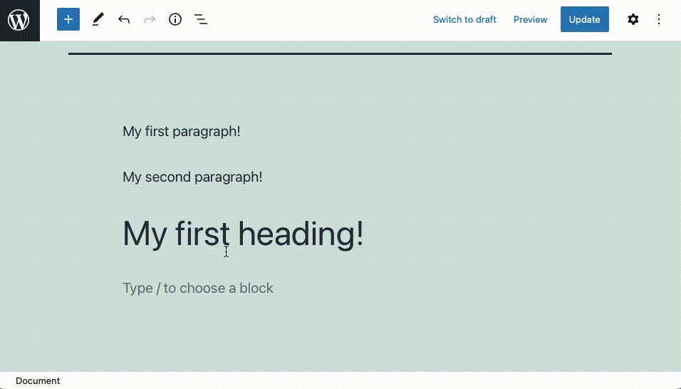 You can use drag and drop to move blocks in WordPress.
