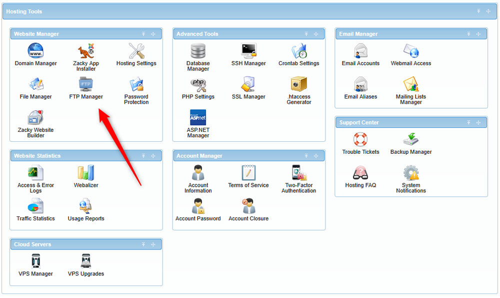 Create an FTP Account via the AwardSpace hosting panel