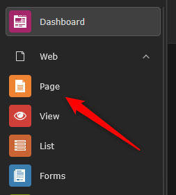 Navigate through the page menu in TYPO3 