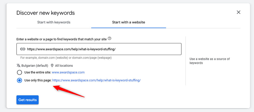 Use Google Ads Planner to Search for Keywords on a Web Page