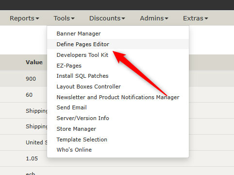 Set up your Zen Cart homepage by using the define pages editor 