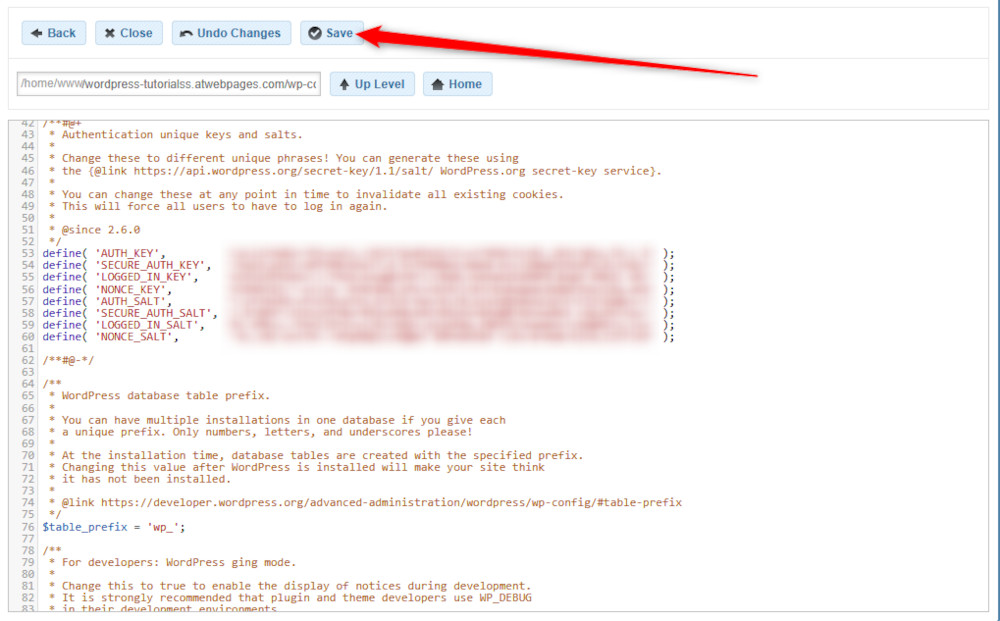 Save and apply the changes