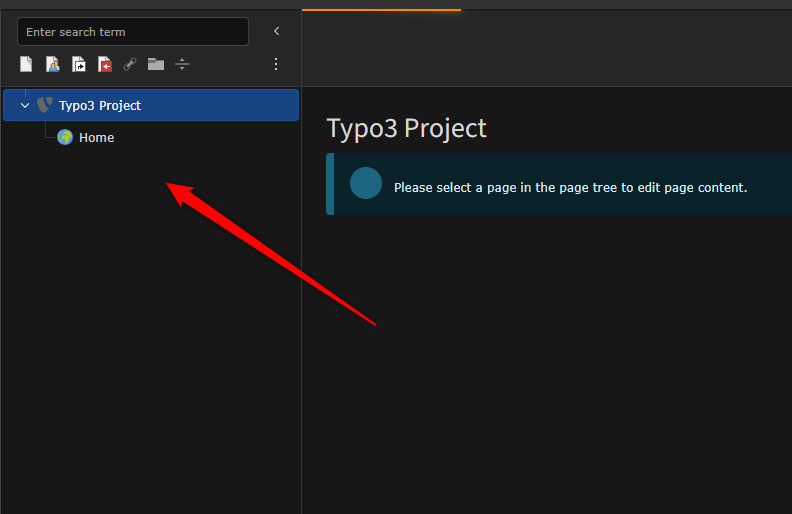 Select TYPO3 page to edit 