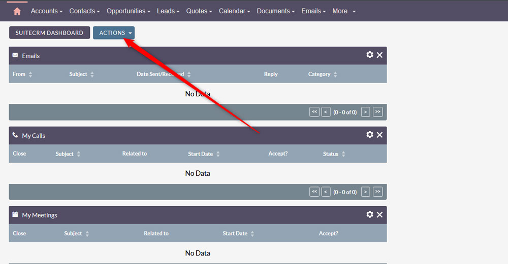 Click the Add Dashlets button