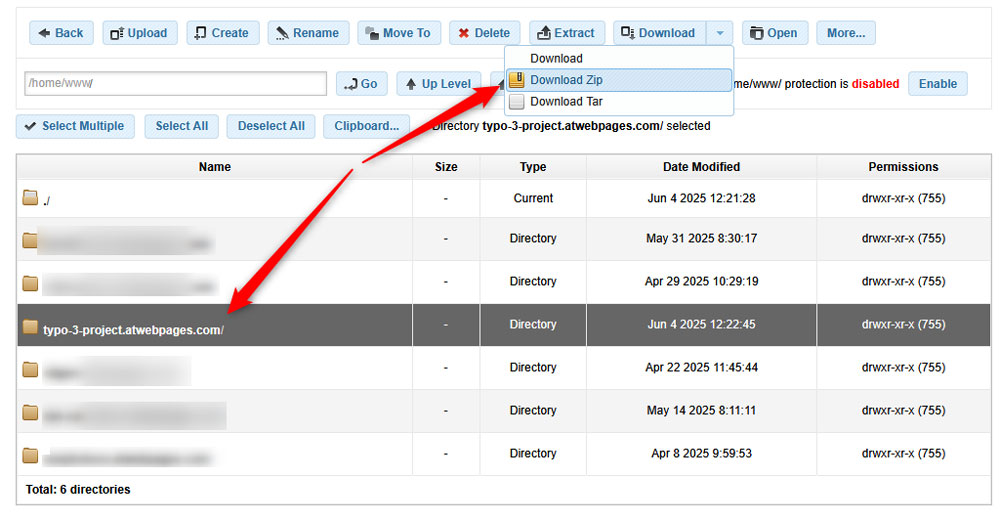 Click the Download ZIP button from the main menu