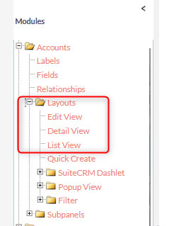 Browse the layout types in Studio