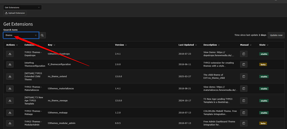 Filter Get Extensions to browse the available options