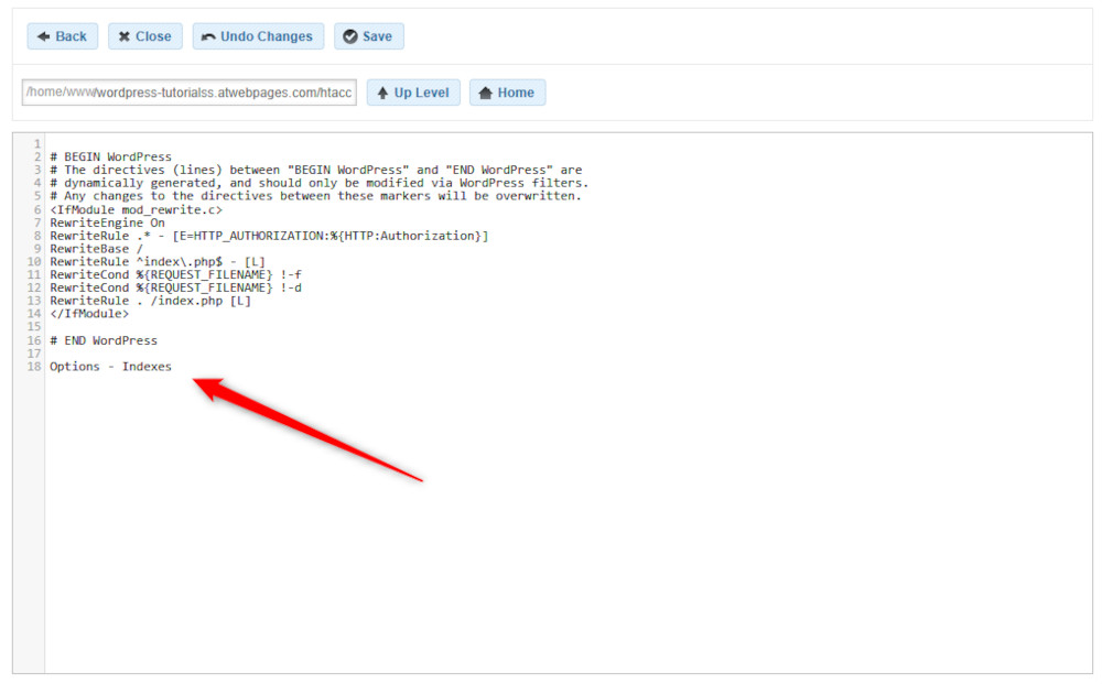 add a code snippet at the end of the document