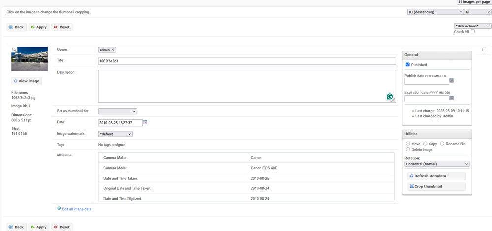 Zencart image details