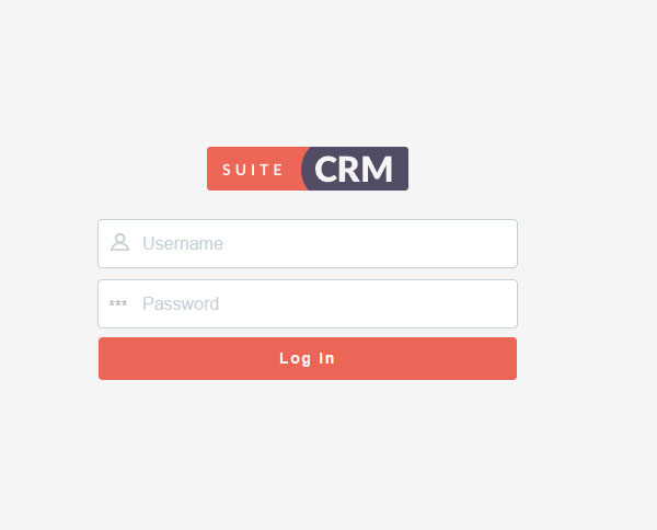 SuiteCRM login page