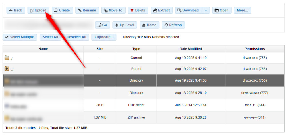 Create a new file to prevent MD5 hash decryption attacks on your WordPress website