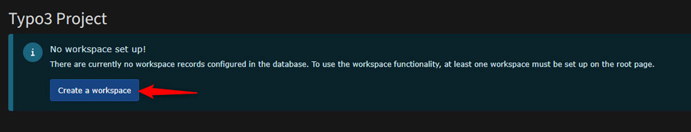 Create new workspace button