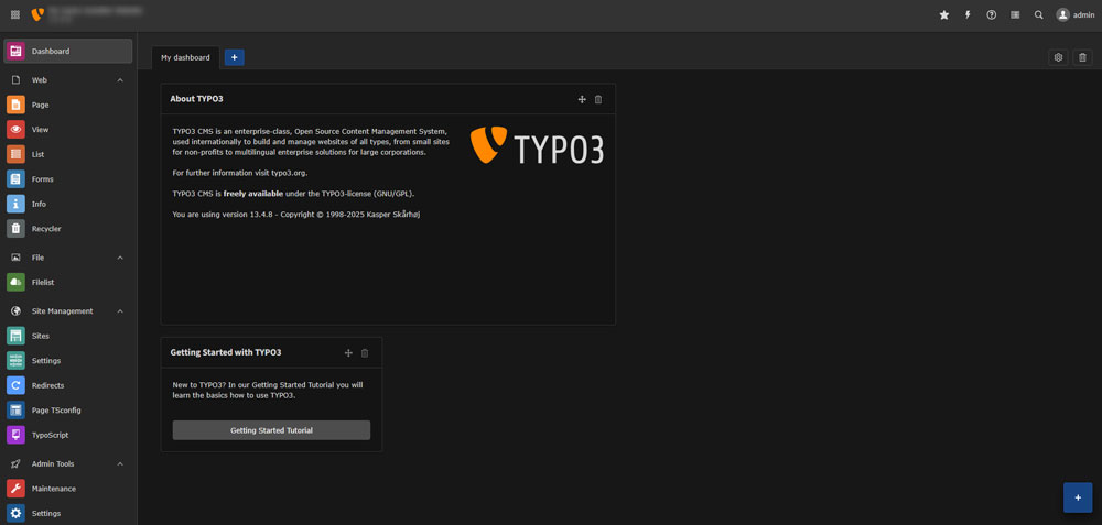 TYPO3 Admin Panel