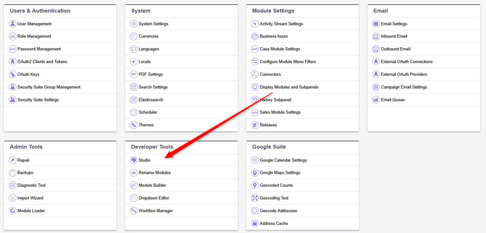 SuiteCRM Studio Tools Suite
