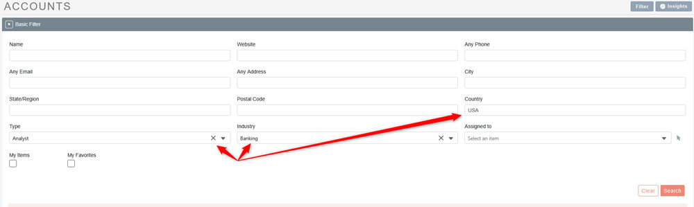 Add multiple filters for more detailed search