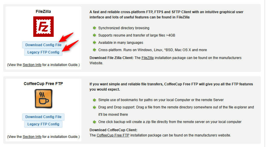 Download the config files on your device