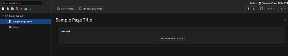 New Page Edit Options