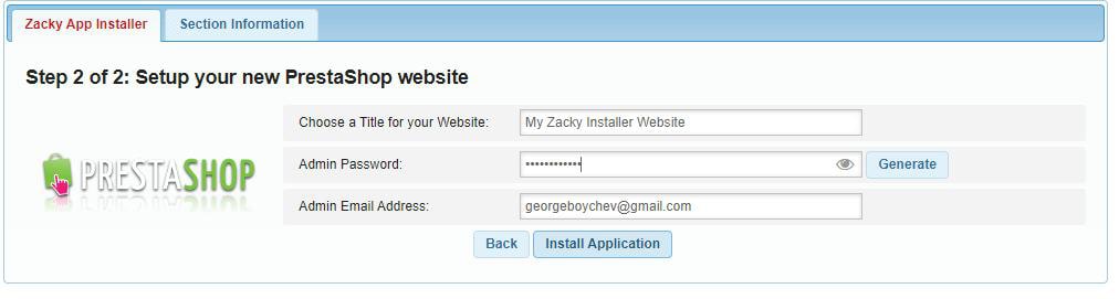 AwardSpace Hosting Panel PrestaShop