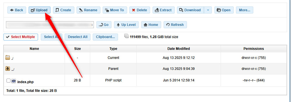 Upload your WordPress plugins back to the server one by one