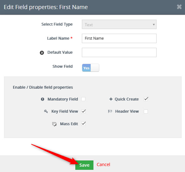 Save the changes you have just made