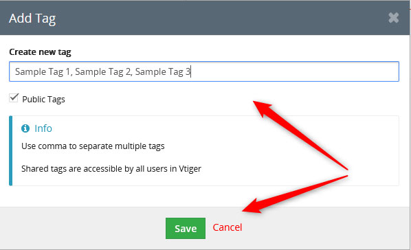 Add tag names and set up preferences