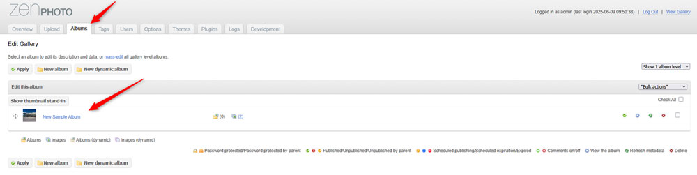Browse your Zenphoto albums 