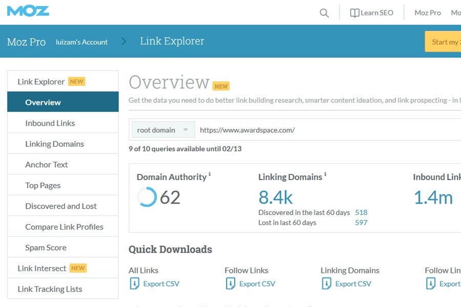 Increase domain authority