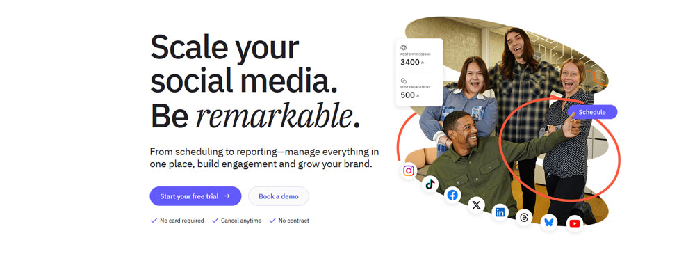 Sendible is a great analytics platform for you and your team of marketers