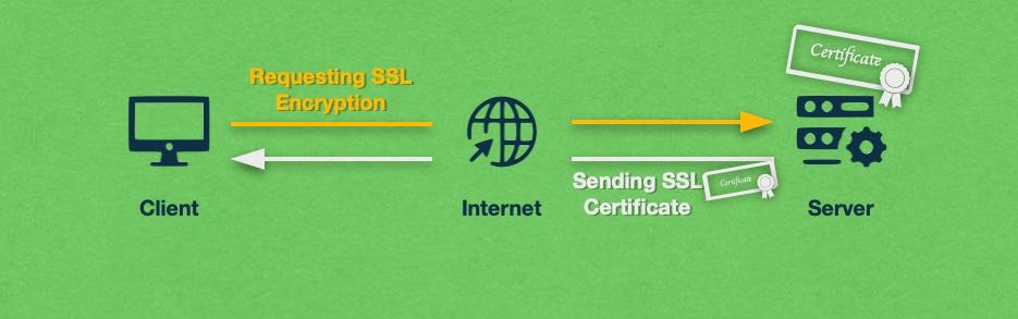 The SSL certificate contains key (no pun intended) information that is necessary when setting up a secure client-server connection.