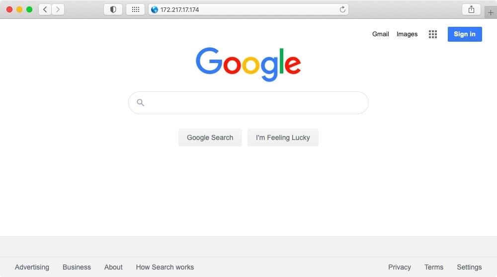 You can access Google's services by typing their IP address instead of google.com.