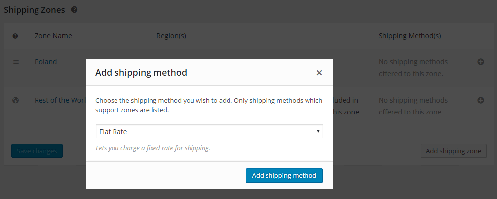 WooCommerce Shipping Methods