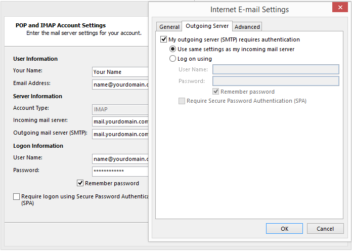 email account settings 6